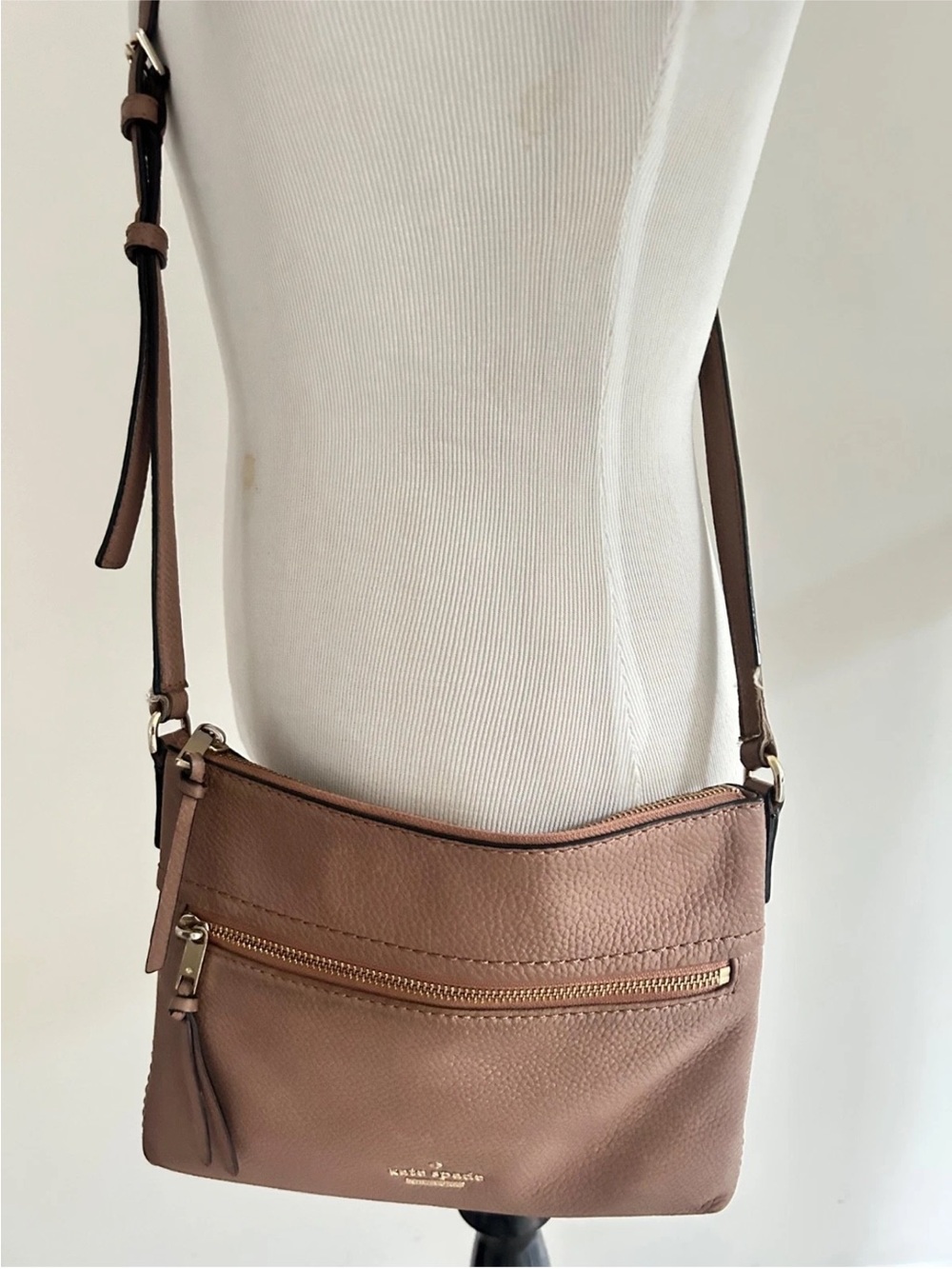 Kate Spade | Jackson Street Gabriele Leather Crossbody Bag Brown Stone